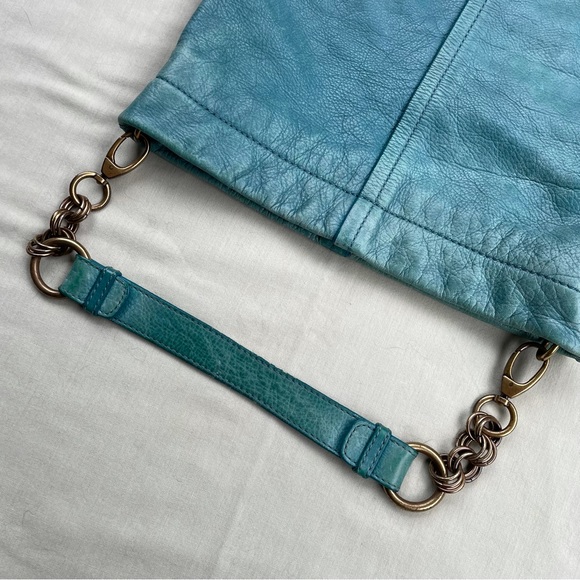 ⭐️ 5/$50 - Fossil vintage teal leather tote bag - Picture 4 of 7